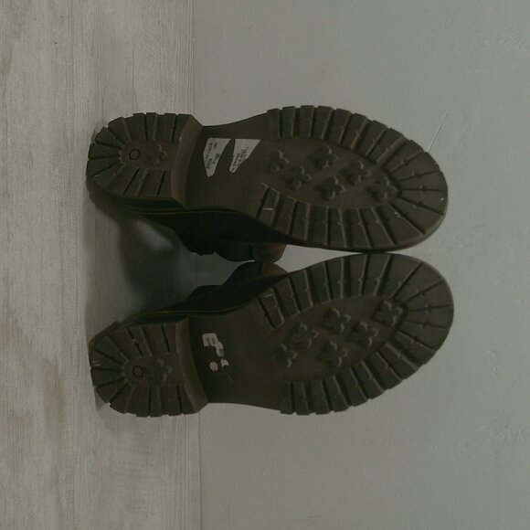 Kensie Klasse Chocolate Brown Faux Suede Chelsea Ankle Boot Lug Sole Size 10 M - Picture 11 of 12